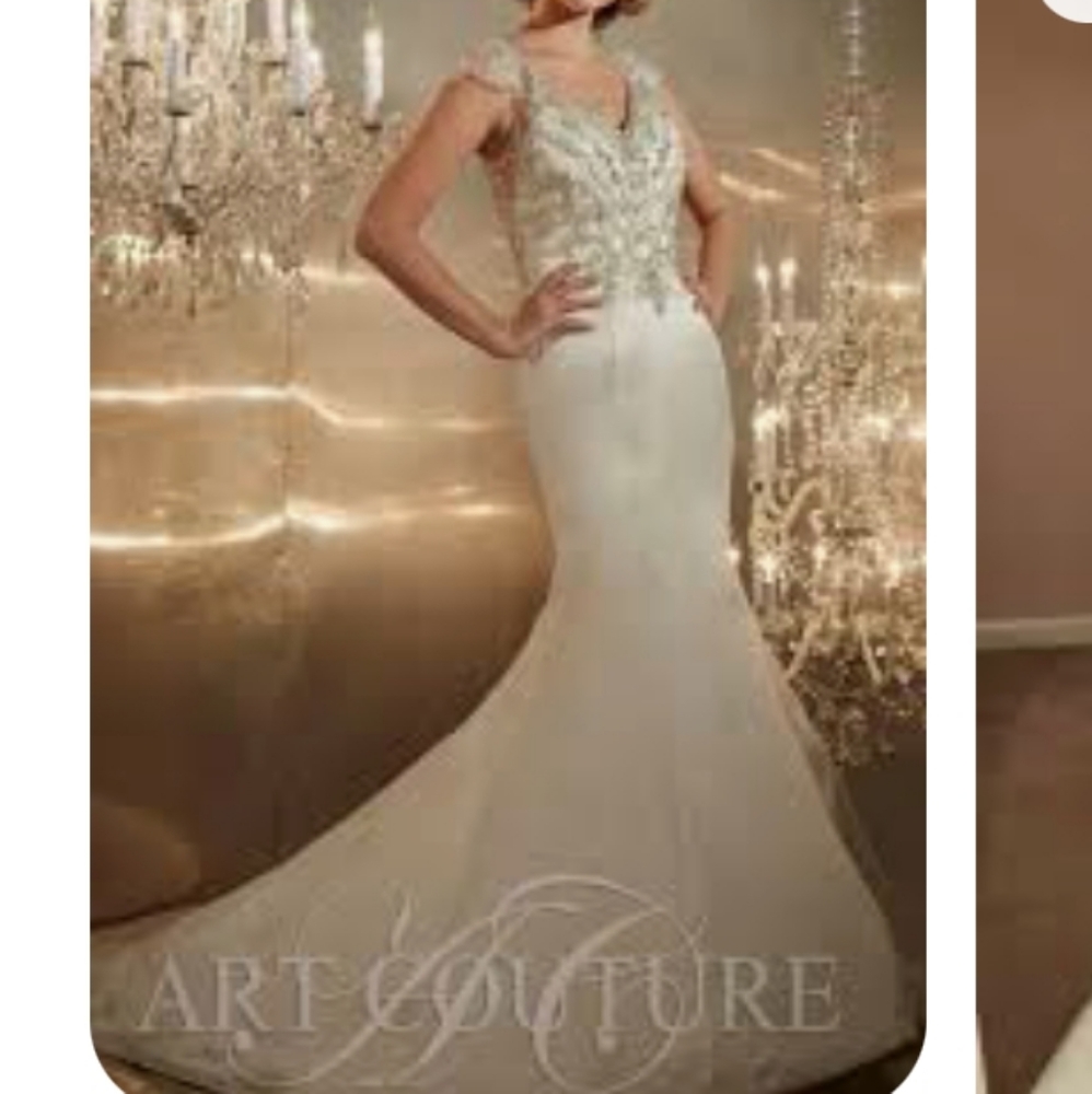 Art Couture Ivory Beaded Mermaid Wedding Dress